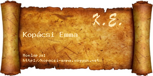 Kopácsi Emma névjegykártya